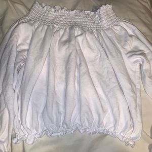 off the shoulder long sleeve shirt